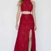 In Stock Jolene 18091 Size 8 Red Lace Two Piece Prom Dress Formal Evening Gown Backless Backless Dresses 1 In Stock Jolene 18091 Size 8 Red Lace Two Piece Prom Dress Formal Evening Gown Backless Backless Dresses