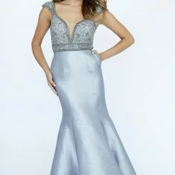 In Stock Mermaid Dresses Jolene 19001 Royal Size 8 Mermaid Prom Dress Pageant Gown Cap Sleeve