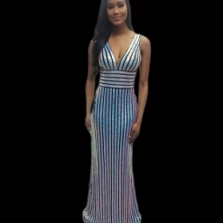 Discontinued Jovani 4217 Long Fitted Off The Shoulder Sequin Prom Dress Evening Gown Long Sleeve Dresses