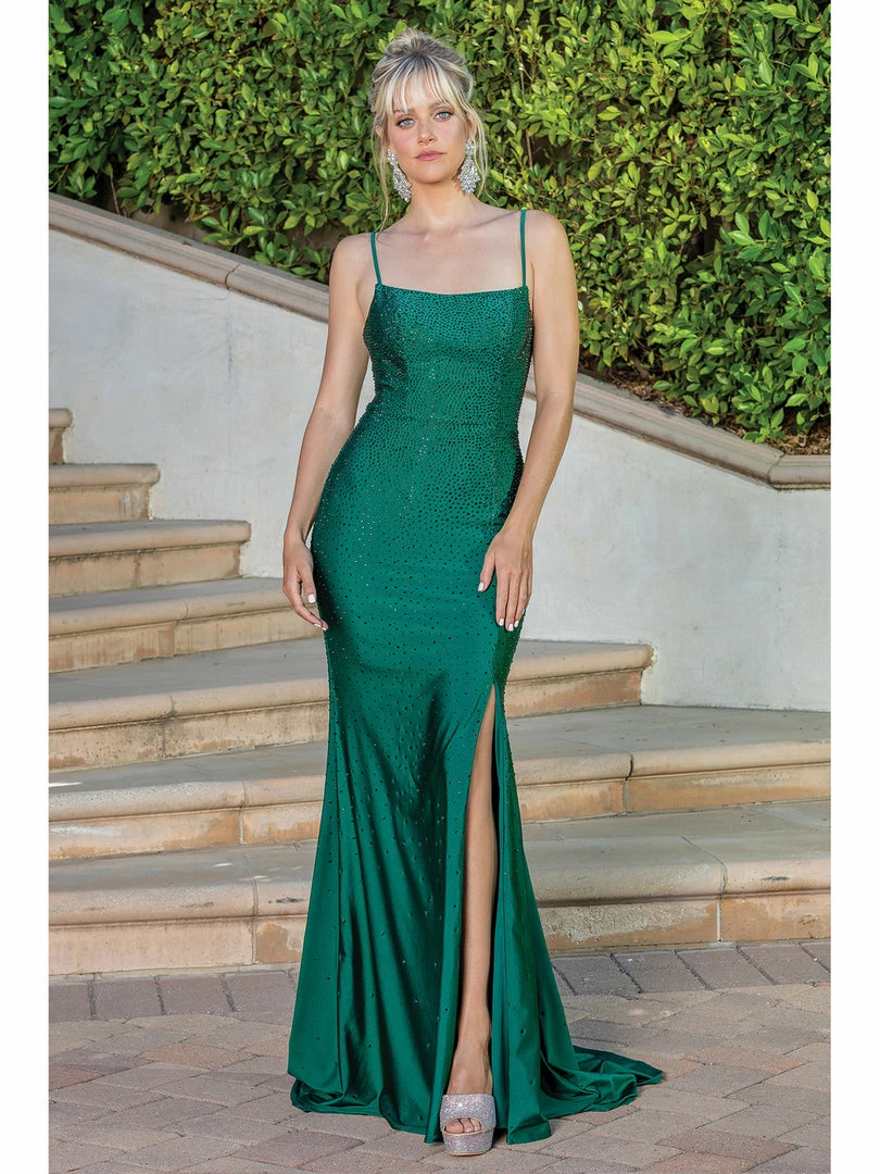 Dancing Queen Backless Dresses DQ 4242 Long Fitted Jersey Crystal Prom Dress Slit Backless Corset Formal Gown 7 Dancing Queen Backless Dresses DQ 4242 Long Fitted Jersey Crystal Prom Dress Slit Backless Corset Formal Gown