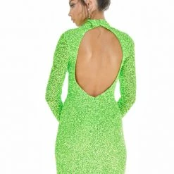 Ashleylauren Ashley Lauren 4252 Bright Pink Cocktail Dress Long Sleeve Short Sequin Fitted Homecoming Dress 40 Ashleylauren Ashley Lauren 4252 Bright Pink Cocktail Dress Long Sleeve Short Sequin Fitted Homecoming Dress