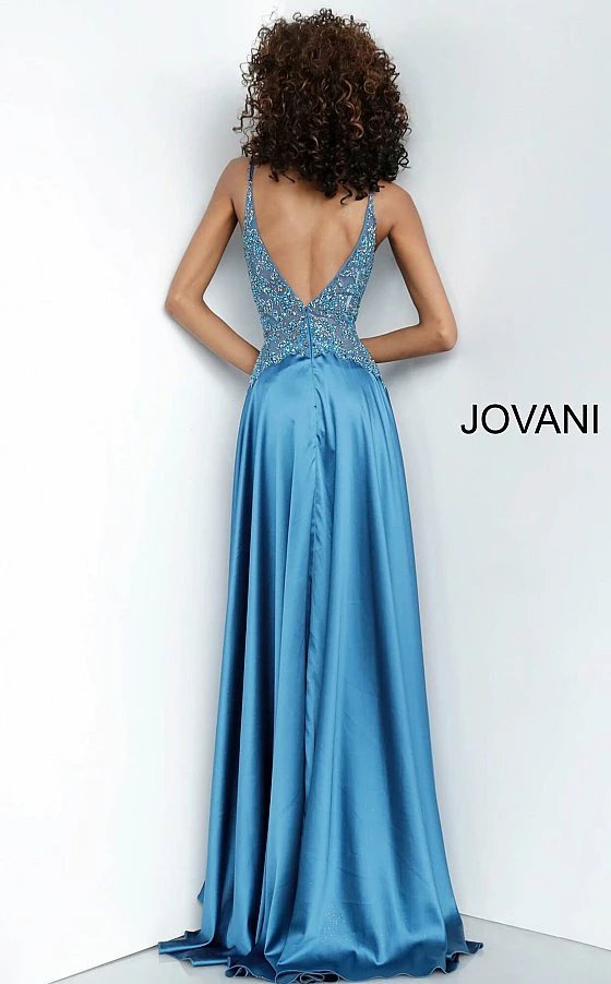 Discontinued Long Sleeve Dresses Jovani 4287 Long Satin Maxi Prom Dress Embellished Bodice V Neck Pageant Gown 4 Discontinued Long Sleeve Dresses Jovani 4287 Long Satin Maxi Prom Dress Embellished Bodice V Neck Pageant Gown