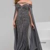 Mermaid Dresses Jovani 45566 Long Fitted Embellished Mermaid Dress Evening Gown Pageant Cape