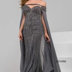 Jovani 45566 Wedding Dress Pageant Long Fitted Beaded Cape Formal Pageant Gown Sequin Dresses 13 Jovani 45566 Wedding Dress Pageant Long Fitted Beaded Cape Formal Pageant Gown Sequin Dresses