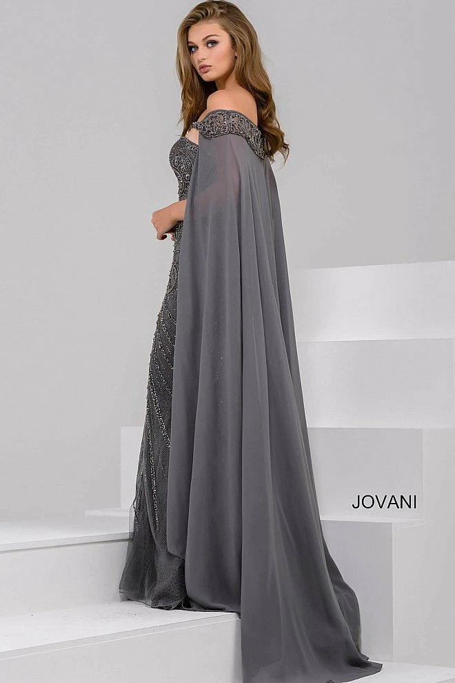 Mermaid Dresses Jovani 45566 Long Fitted Embellished Mermaid Dress Evening Gown Pageant Cape 6 Mermaid Dresses Jovani 45566 Long Fitted Embellished Mermaid Dress Evening Gown Pageant Cape
