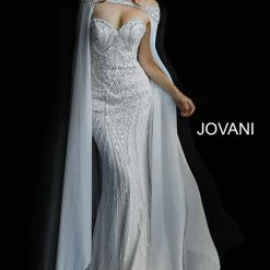 Mermaid Dresses Jovani 45566 Long Fitted Embellished Mermaid Dress Evening Gown Pageant Cape 10 Mermaid Dresses Jovani 45566 Long Fitted Embellished Mermaid Dress Evening Gown Pageant Cape