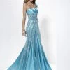 In Stock Tiffany 46803 Size 6 Long Embellished Mermaid Pageant Dress One Shoulder Formal Gown Mermaid Dresses