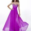 In Stock Tiffany 46804 Size 18 Long A Line Chiffon Plus Size Formal Prom Dress Sweetheart Neckline