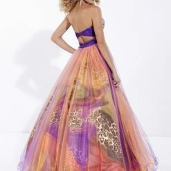 In Stock Tiffany 46814 Size 0, 2, 12 Long A Line Animal Print Prom Dress Ballgown Formal Gown Ballgown Dresses