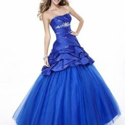 In Stock Mermaid Dresses Tiffany 46830 Size 18 Royal Mermaid Prom Dress Corset Formal Plus Size Gown