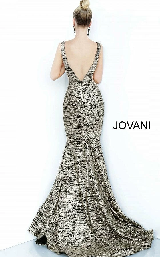 Jovani 47075 Iridescent Shimmer Fitted Mermaid Prom Dress Train Pageant Gown 37 Jovani 47075 Iridescent Shimmer Fitted Mermaid Prom Dress Train Pageant Gown