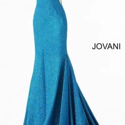 Mermaid Dresses Jovani 47075 Iridescent Shimmer Fitted Mermaid Prom Dress Train Pageant Gown