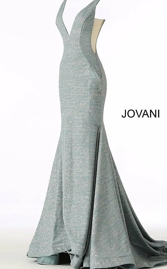 Jovani 47075 Iridescent Shimmer Fitted Mermaid Prom Dress Train Pageant Gown 34 Jovani 47075 Iridescent Shimmer Fitted Mermaid Prom Dress Train Pageant Gown