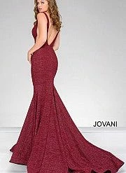 Mermaid Dresses Jovani 47075 Iridescent Shimmer Fitted Mermaid Prom Dress Train Pageant Gown