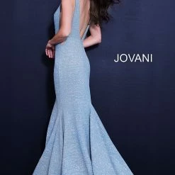 Jovani 47075 Iridescent Shimmer Fitted Mermaid Prom Dress Train Pageant Gown 48 Jovani 47075 Iridescent Shimmer Fitted Mermaid Prom Dress Train Pageant Gown