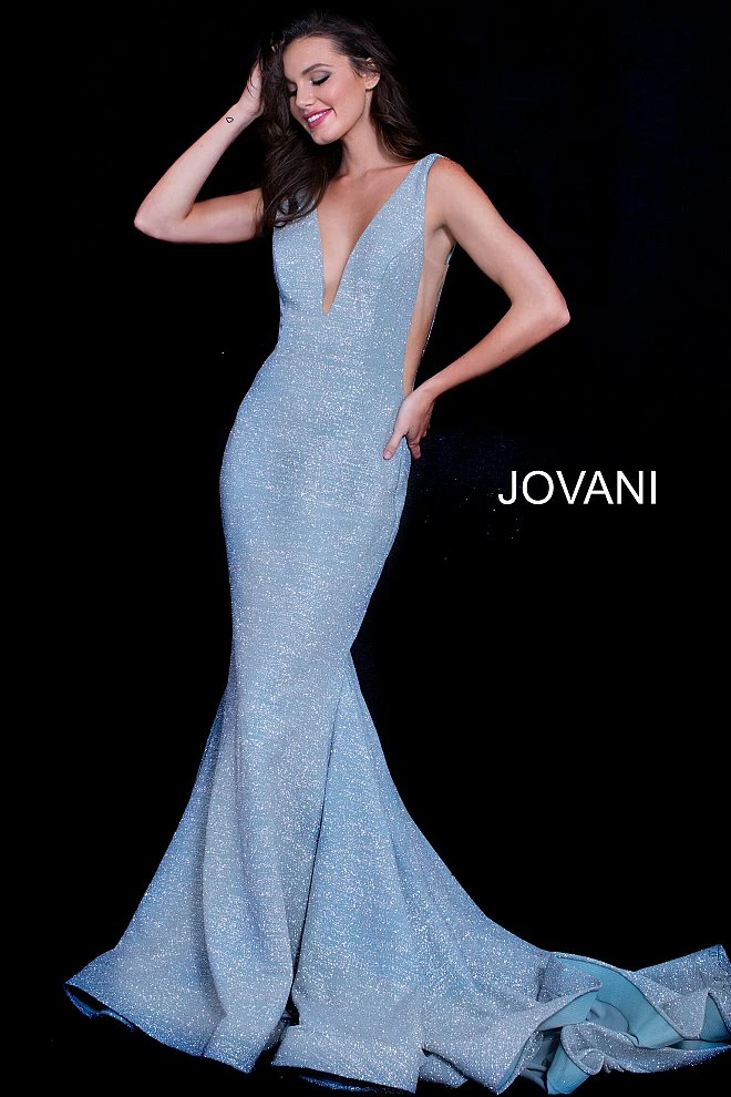Jovani 47075 Iridescent Shimmer Fitted Mermaid Prom Dress Train Pageant Gown 16 Jovani 47075 Iridescent Shimmer Fitted Mermaid Prom Dress Train Pageant Gown