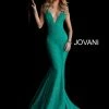 Jovani 47075 Iridescent Shimmer Fitted Mermaid Prom Dress Train Pageant Gown