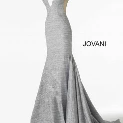 Mermaid Dresses Jovani 47075 Iridescent Shimmer Fitted Mermaid Prom Dress Train Pageant Gown