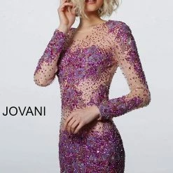 Long Sleeve Dresses Jovani 47598 Short Fitted Sheer Crystal Cocktail Dress Long Sleeve Embellished 9 Long Sleeve Dresses Jovani 47598 Short Fitted Sheer Crystal Cocktail Dress Long Sleeve Embellished