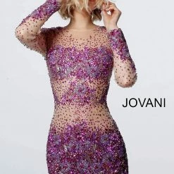 Long Sleeve Dresses Jovani 47598 Short Fitted Sheer Crystal Cocktail Dress Long Sleeve Embellished 11 Long Sleeve Dresses Jovani 47598 Short Fitted Sheer Crystal Cocktail Dress Long Sleeve Embellished