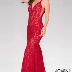Jovani 48994 Embellished Stretch Lace Prom Dress Pageant Gown Evening Dress Long