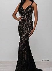 Jovani 48994 Embellished Stretch Lace Prom Dress Pageant Gown Evening Dress Long