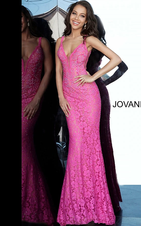 Jovani 48994 Embellished Lace Prom Dress Pageant Long Gown Wedding Dress 5 Jovani 48994 Embellished Lace Prom Dress Pageant Long Gown Wedding Dress