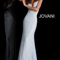 Jovani 48994 Embellished Stretch Lace Prom Dress Pageant Gown Evening Dress Long