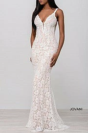 Jovani 48994 Embellished Lace Prom Dress Pageant Long Gown Wedding Dress 4 Jovani 48994 Embellished Lace Prom Dress Pageant Long Gown Wedding Dress