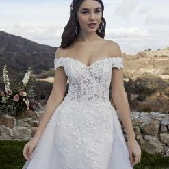 In Stock Casablanca Bridal 2419 Size 16 MCKENZIE Wedding Dress Overskirt Bridal Gown Off The Shoulder 12 In Stock Casablanca Bridal 2419 Size 16 MCKENZIE Wedding Dress Overskirt Bridal Gown Off The Shoulder