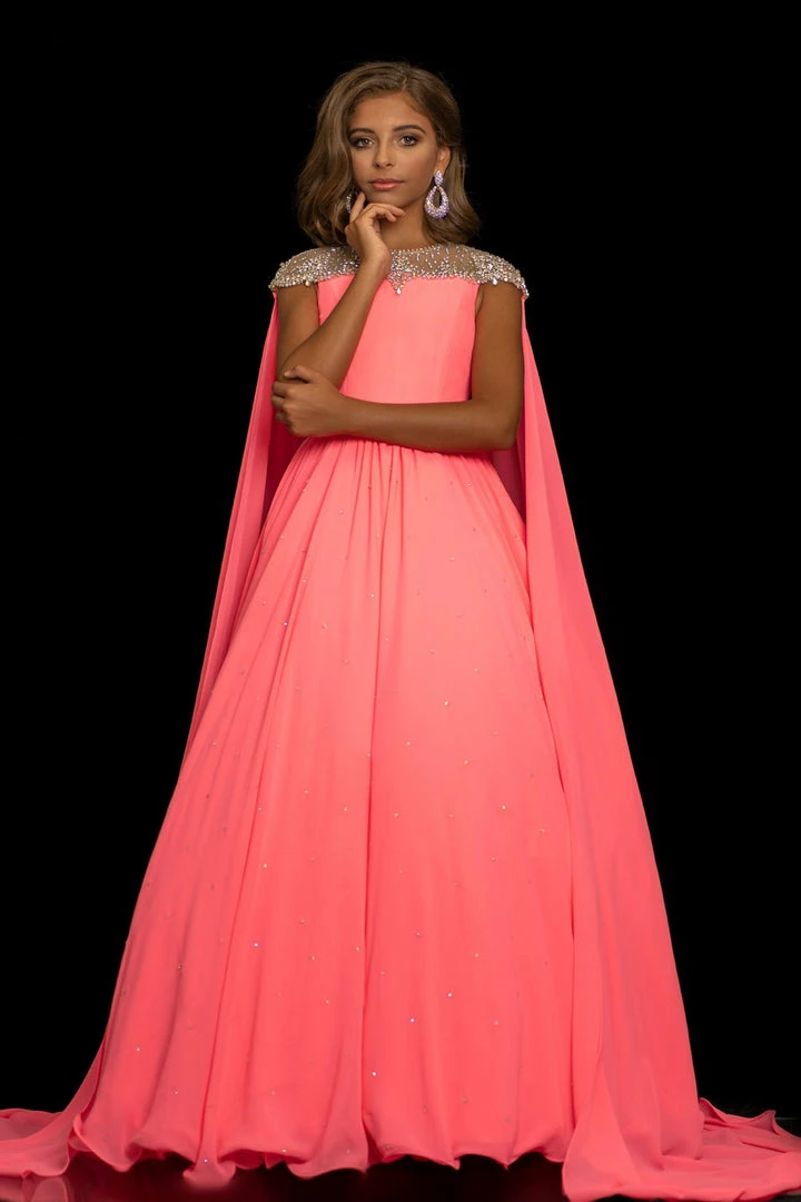 In Stock Ballgown Dresses Sugar Kayne C136 Size 14 Turquoise Girls Chiffon Pageant Dress Ballgown With Cape 4 In Stock Ballgown Dresses Sugar Kayne C136 Size 14 Turquoise Girls Chiffon Pageant Dress Ballgown With Cape