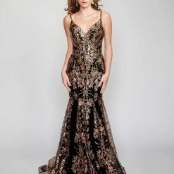 Nina Canacci 9127 Long Mermaid Prom Pageant Gown