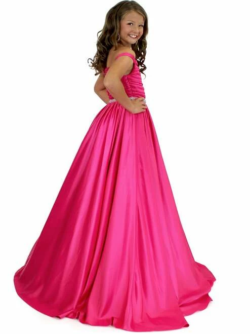 Ballgown Dresses Marc Defang 5017 Hot Pink Satin A Line Girls Pageant Dress Off The Shoulder Gown 6 Ballgown Dresses Marc Defang 5017 Hot Pink Satin A Line Girls Pageant Dress Off The Shoulder Gown
