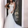 Davinci Bridal 50373 Lace Tulle Mermaid Wedding Dress Sheer Straps
