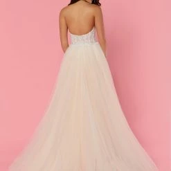Davinci Bridal 50450 Strapless Lace Tulle Ballgown Wedding Dress Embellished Corset Ballgown Dresses