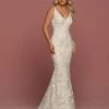 Davinci Bridal 50486 Fitted Lace Mermaid Wedding Dress V Neck Sheer Back Gown Mermaid Dresses 1 Davinci Bridal 50486 Fitted Lace Mermaid Wedding Dress V Neck Sheer Back Gown Mermaid Dresses