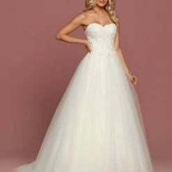 Ballgown Dresses Davinci Bridal 50487 Embellished Lace Tulle Ballgown Wedding Dress Strapless Sweetheart 7 Ballgown Dresses Davinci Bridal 50487 Embellished Lace Tulle Ballgown Wedding Dress Strapless Sweetheart