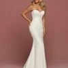 Davinci Bridal 50491 All Over Lace Fitted Wedding Dress Sweetheart Strapless Eyelash