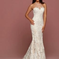 Mermaid Dresses Davinci Bridal 50500 Fitted Sheer Lace Illusion Wedding Dress Keyhole Open Back 8 Mermaid Dresses Davinci Bridal 50500 Fitted Sheer Lace Illusion Wedding Dress Keyhole Open Back