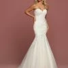 Davinci Bridal 50502 Strapless Lace Sweetheart Tulle Wedding Dress Buttons Train 2 Davinci Bridal 50502 Strapless Lace Sweetheart Tulle Wedding Dress Buttons Train