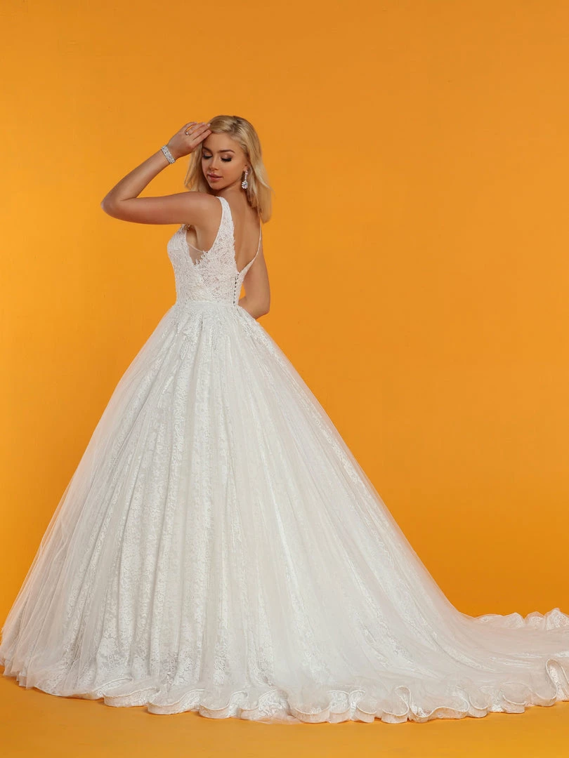 Davinci Bridal 50510 Lace Ballgown Tulle Wedding Dress V Neck Illusion Straps Buttons Train Ballgown Dresses 4 Davinci Bridal 50510 Lace Ballgown Tulle Wedding Dress V Neck Illusion Straps Buttons Train Ballgown Dresses