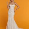 Davinci Bridal 50518 Embellished Fitted Lace Mermaid Wedding Dress Sweetheart Mermaid Dresses