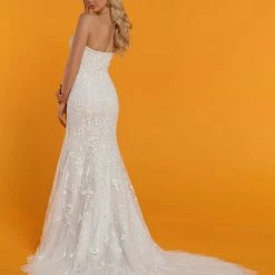 Davinci Bridal 50518 Embellished Fitted Lace Mermaid Wedding Dress Sweetheart Mermaid Dresses