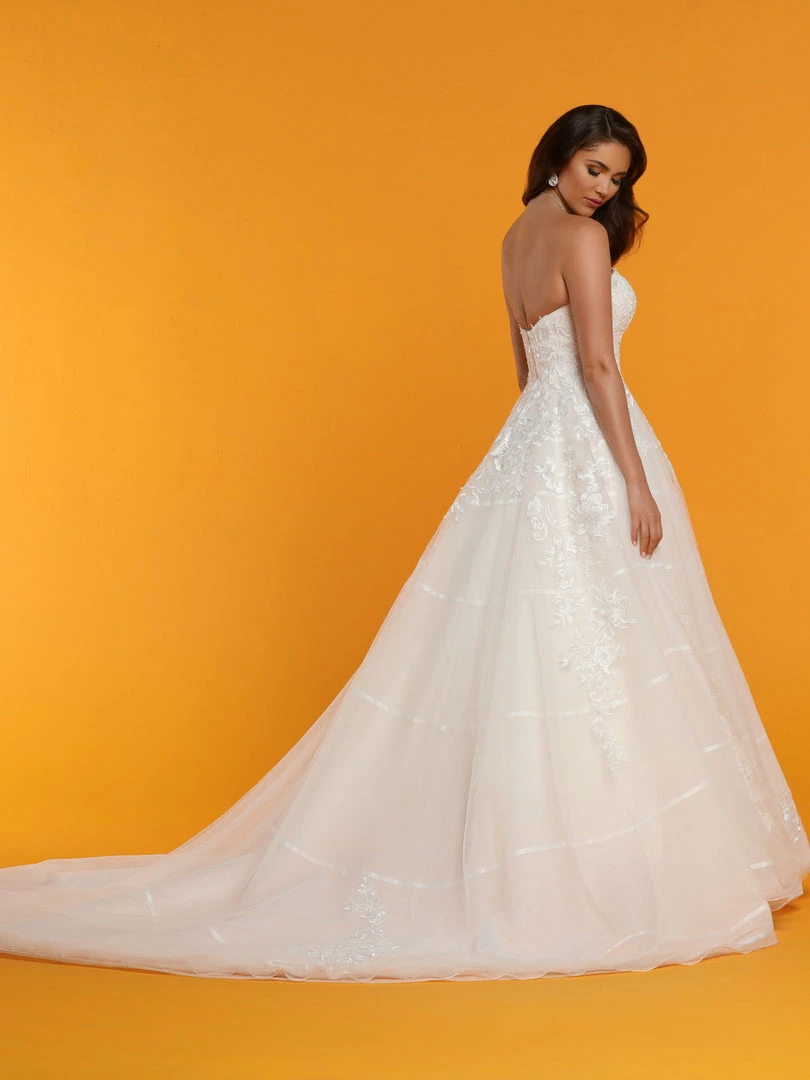 Davinci Bridal 50535 Lace Oragnaza Ballgown Wedding Dress Ruffle Ribbon Layer 4 Davinci Bridal 50535 Lace Oragnaza Ballgown Wedding Dress Ruffle Ribbon Layer