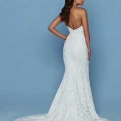In Stock Mermaid Dresses Davinci Bridal 50543 Size 4 Sequin Lace Wedding Dress Train Strapless Fitted Flare Gown 8 In Stock Mermaid Dresses Davinci Bridal 50543 Size 4 Sequin Lace Wedding Dress Train Strapless Fitted Flare Gown