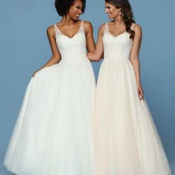 Davinci Bridal 50544 Embellished Bodice Tulle A Line Ballgown Wedding Dress V Ncek Ballgown Dresses 8 Davinci Bridal 50544 Embellished Bodice Tulle A Line Ballgown Wedding Dress V Ncek Ballgown Dresses