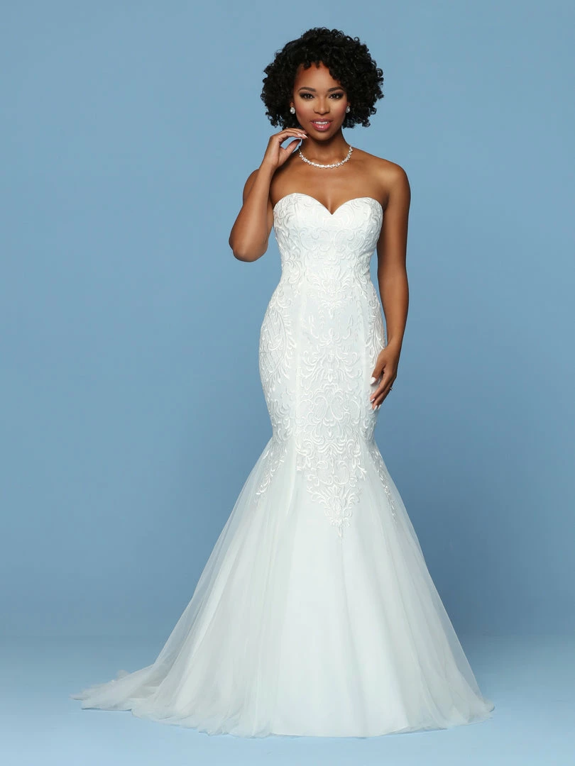 Mermaid Dresses Davinci Bridal 50550 Fitted Strapless Mermaid Embroidered Wedding Dress Tulle Train 3 Mermaid Dresses Davinci Bridal 50550 Fitted Strapless Mermaid Embroidered Wedding Dress Tulle Train