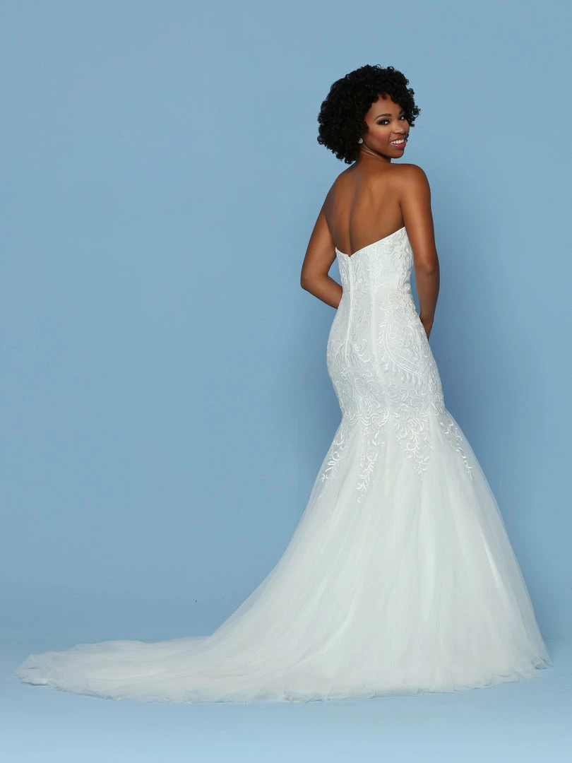 Mermaid Dresses Davinci Bridal 50550 Fitted Strapless Mermaid Embroidered Wedding Dress Tulle Train 4 Mermaid Dresses Davinci Bridal 50550 Fitted Strapless Mermaid Embroidered Wedding Dress Tulle Train