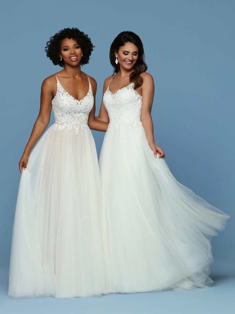 Davinci Bridal 50552 Soft Tulle Ballgown V Neck Lace Bodice Wedding Dress Illusion Neckline 6 Davinci Bridal 50552 Soft Tulle Ballgown V Neck Lace Bodice Wedding Dress Illusion Neckline