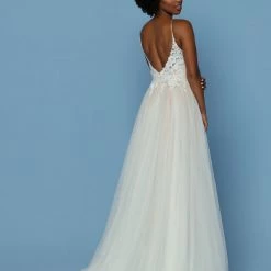 Davinci Bridal 50552 Soft Tulle Ballgown V Neck Lace Bodice Wedding Dress Illusion Neckline 8 Davinci Bridal 50552 Soft Tulle Ballgown V Neck Lace Bodice Wedding Dress Illusion Neckline